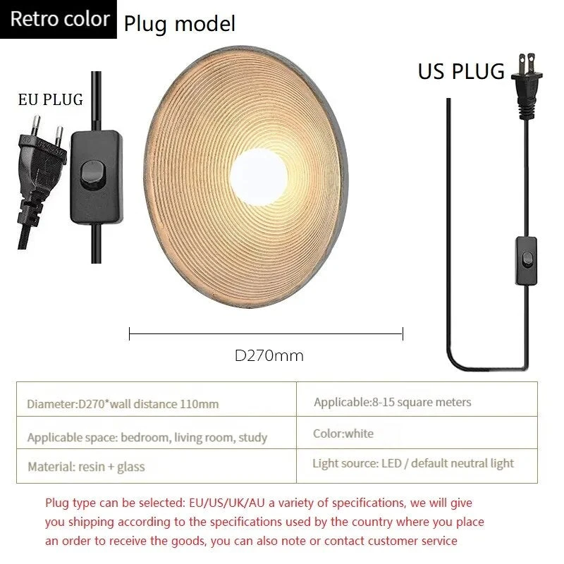 Applique Murale Rétro Loft Verre/résine 13 Applique Murale Rétro Loft Verre/résine – Image 11