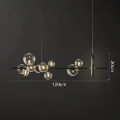 Lustre Moderne Led Avec Boules De Verre Suspendues -Lumeers Boutique S9ef74370ff314d57b8c3418bb6fd3d25X