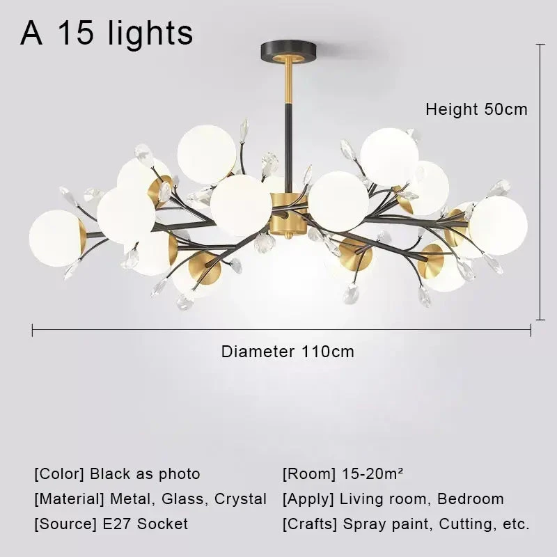 Lustre En Cristal Nordique à Led Pour Décoration Intérieure Moderne 17 Lustre En Cristal Nordique à Led Pour Décoration Intérieure Moderne – Image 15