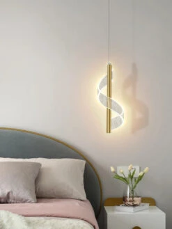 Suspension Led Design En Forme De S Pour Décoration Intérieure élégante