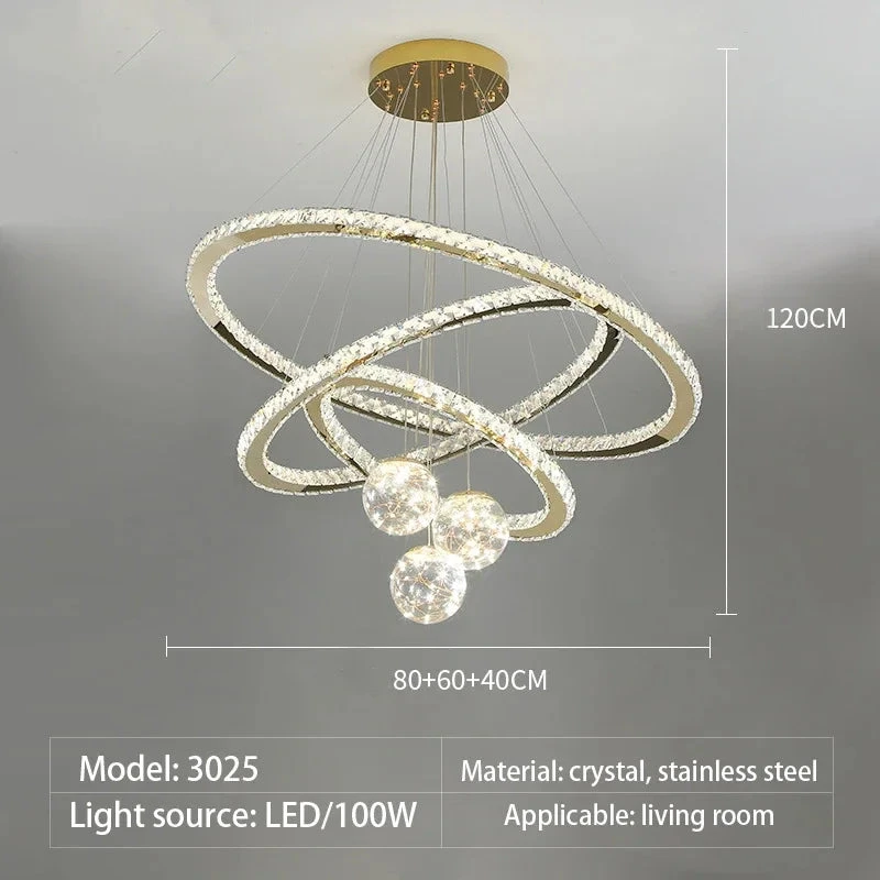 Lustre Moderne En Cristal à Led Avec Finition Dorée étoile 15 Lustre Moderne En Cristal à Led Avec Finition Dorée étoile – Image 13