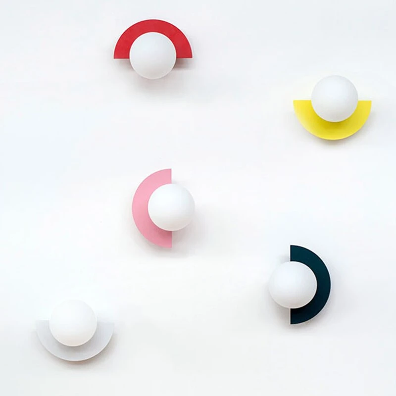 Applique Murale LED Demi-cercle Nordic Macaron 7 Applique Murale LED Demi-cercle Nordic Macaron – Image 5
