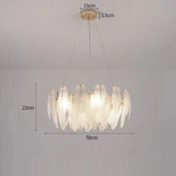 Feather Glass Led Chandelier Pendant Lights Suspension Hanging Lamp For Living Room Bedroom 23 Feather Glass Led Chandelier Pendant Lights Suspension Hanging Lamp For Living Room Bedroom -Lumeers Boutique Sa40be9f7a9e541de99d291dd7e62f1ea2