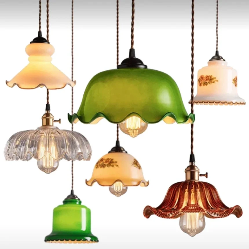 Suspension En Verre Vintage Loft Lampes Suspendues Pour Cuisine Restaurant Décoration Lustre De Plafond éclairage Nordique Américain 4 Suspension En Verre Vintage Loft Lampes Suspendues Pour Cuisine Restaurant Décoration Lustre De Plafond éclairage Nordique Américain – Image 2