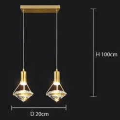 Suspension Design LED Luxury En Forme De Diamant Savia 19 Suspension Design LED Luxury En Forme De Diamant Savia -Lumeers Boutique Sa8446f3605184ec7beab9af4d635b482w