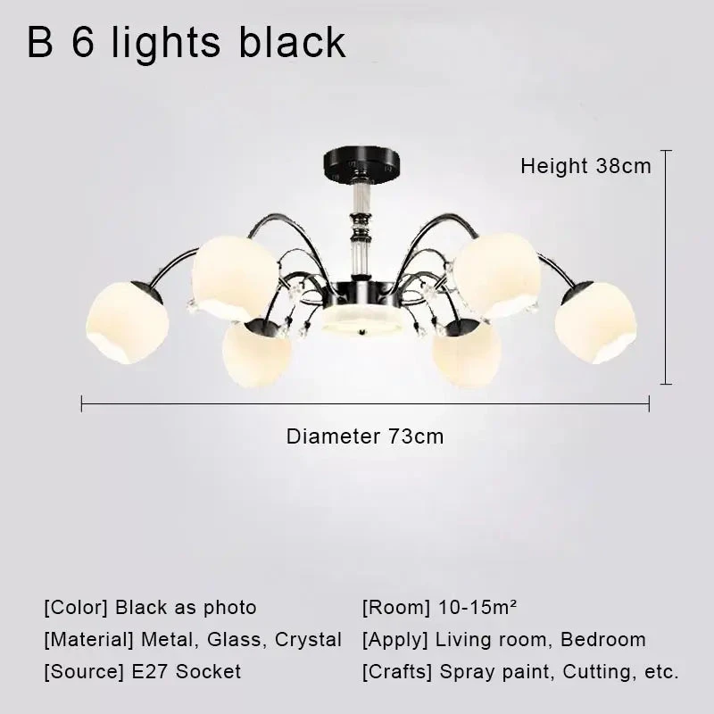 Lustre En Cristal Nordique à Led Pour Décoration Intérieure Moderne 12 Lustre En Cristal Nordique à Led Pour Décoration Intérieure Moderne – Image 10