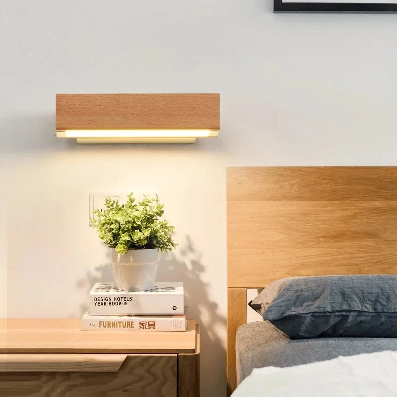 Applique Murale Rotative Nordique En Bois Massif Led Réglable 6 Applique Murale Rotative Nordique En Bois Massif Led Réglable – Image 4