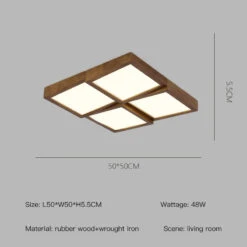 Lustre En Bois Carré à Led éclairage Intelligent Dimmable 26 Lustre En Bois Carré à Led éclairage Intelligent Dimmable -Lumeers Boutique Sb079952c3d8f46a99e622cfefaeea4b4O 2e85b506 c8dc 4469 9b35 b8201bd51e94