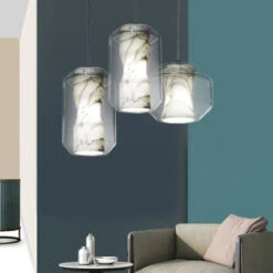 Lustre En Verre Naturel Design Nordique Pour Décoration Intérieure -Lumeers Boutique Sb51ae32e87f14c1684de5bd5009be93aD