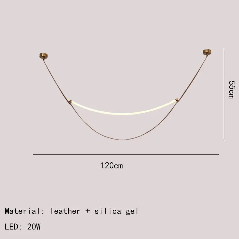 Lustre Led En Silicone Et Cuir Artificiel Pour Hôtel 9 Lustre Led En Silicone Et Cuir Artificiel Pour Hôtel – Image 7
