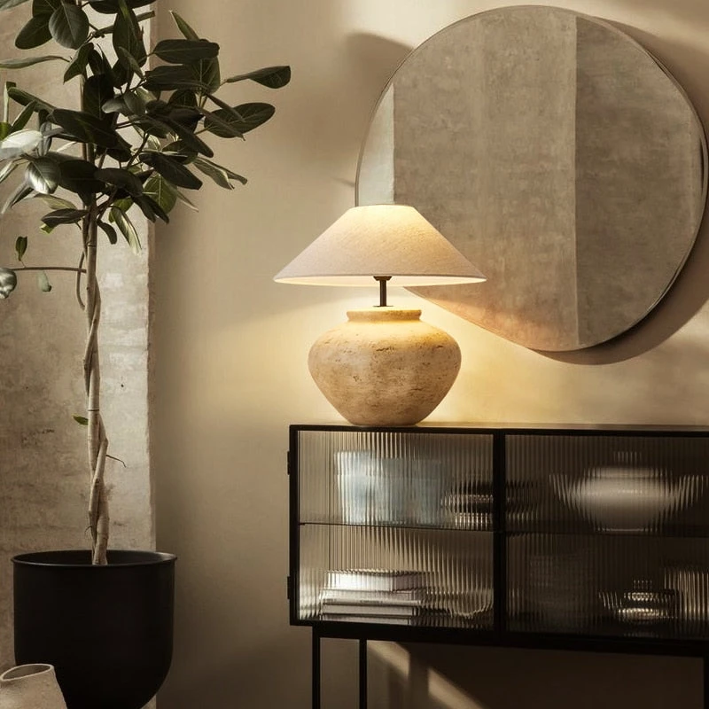 Lampe De Chevet En Céramique Abat-jour En Tissus Japan 6 Lampe De Chevet En Céramique Abat-jour En Tissus Japan – Image 4