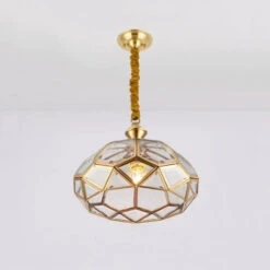 Plafonnier En Cuivre Style Américain Moderne Pour Intérieur Créatif Et Simple