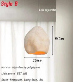 Lustre à Led Moderne Wabi Sabi Pour Décoration Intérieure Et Ambiance Chaleureuse -Lumeers Boutique Sb8c0b0b976194ecdaf32f557cbea7f5by