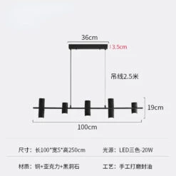 Suspension Haut De Gamme En Cuivre Et Pierre Noire -Lumeers Boutique Sb8f720017427478cbf2ba43c39db5791Y