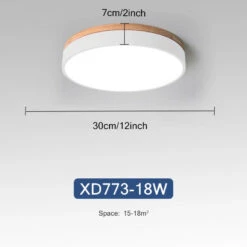 Rond 7 Couleurs Nordique LED Plafonniers Pour Salon Chambre Plafonniers En Bois 3 Lumières Couleur Réglable Couloir Balcon -Lumeers Boutique Sc1f6c1602c7b4d1dababd30971c7eaeaY