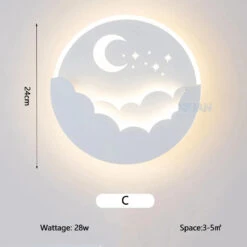Applique Murale Modernes En Forme D'étoile Nuage Lune -Lumeers Boutique Sc2845e52f7894801b15ac0ba4f959e79D