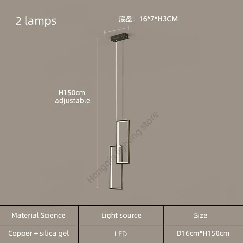 Lustre Moderne En Cuivre Avec éclairage LED Design élégant 17 Lustre Moderne En Cuivre Avec éclairage LED Design élégant – Image 15