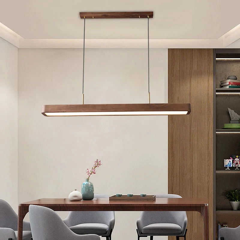 Suspension Moderne à Led En Bois Avec Télécommande Pour éclairage Intérieur 3 Suspension Moderne à Led En Bois Avec Télécommande Pour éclairage Intérieur