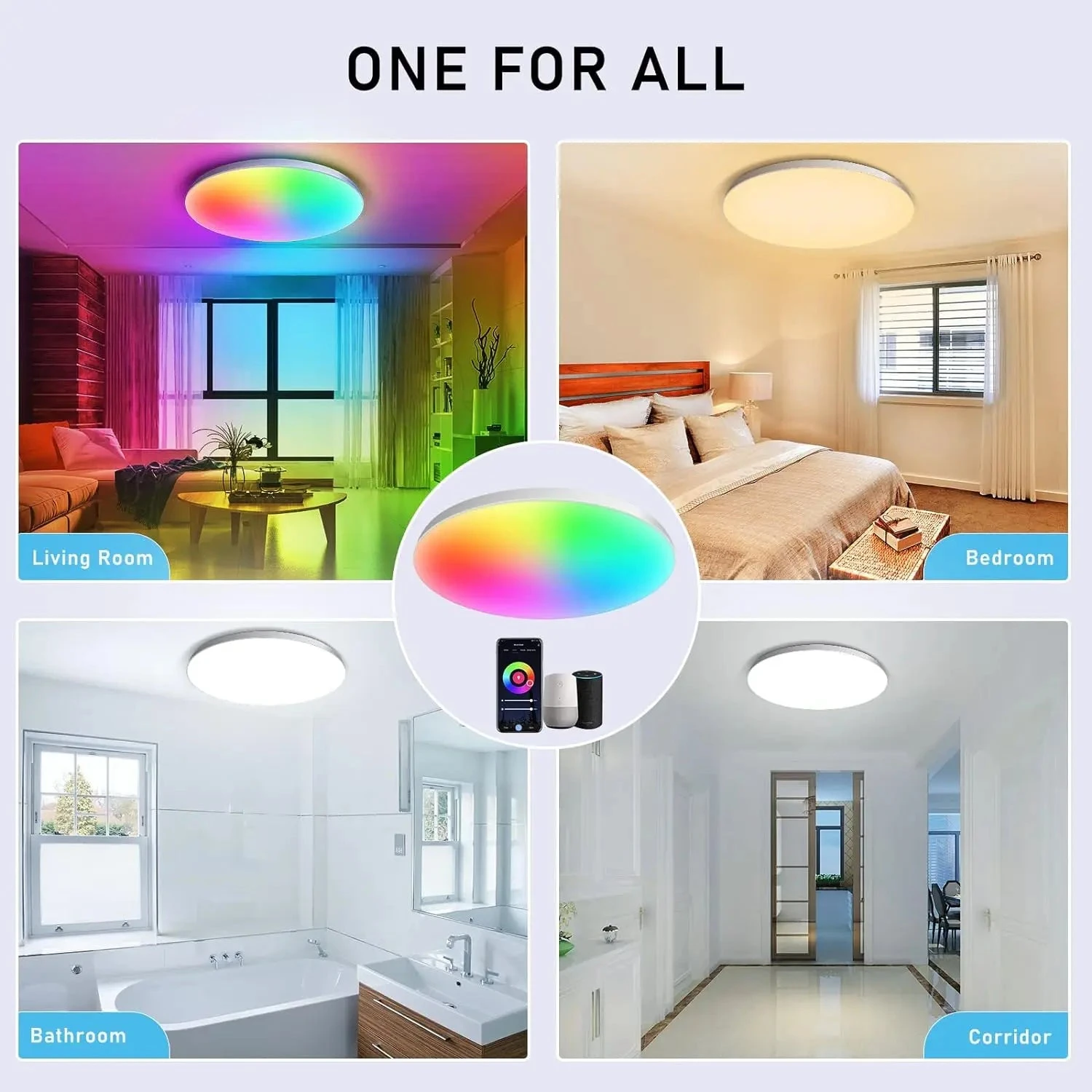 Plafonnier Led Intelligent Tuya Zigbee Avec Commande Vocale Et Application 8 Plafonnier Led Intelligent Tuya Zigbee Avec Commande Vocale Et Application – Image 6