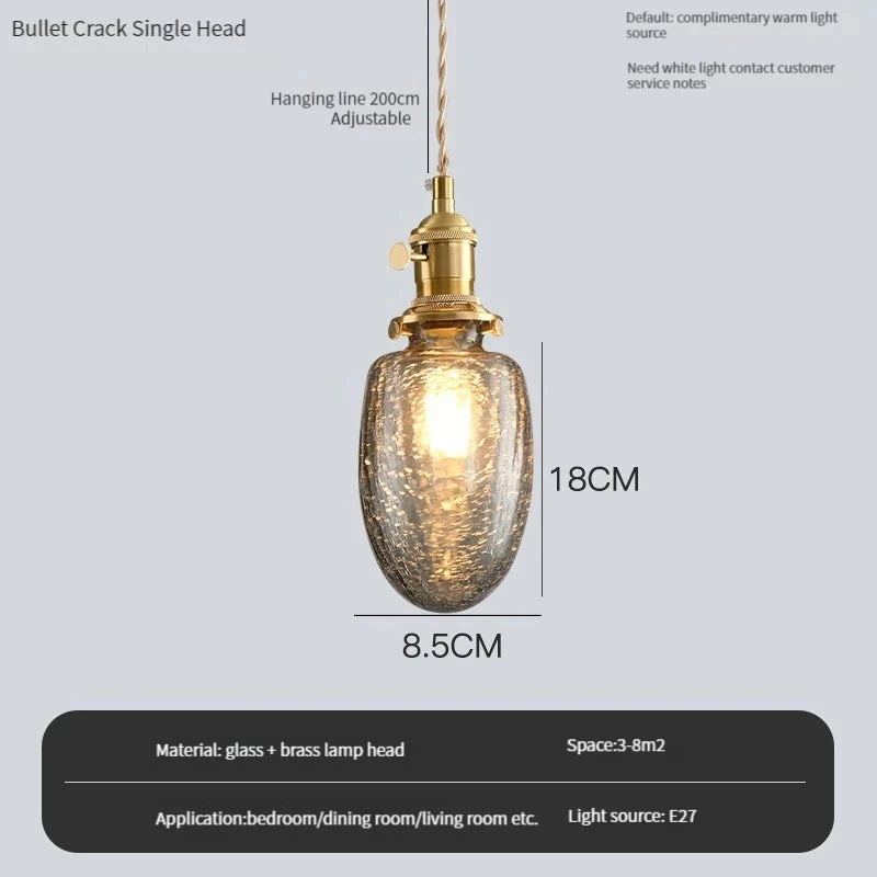 Suspension Vintage Avec Interrupteur Et Abat-jour En Verre Cristal 5 Suspension Vintage Avec Interrupteur Et Abat-jour En Verre Cristal – Image 3