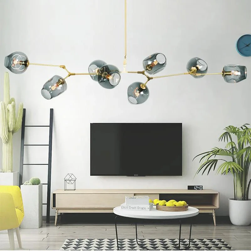 Lustre à Led Moderne En Verre à Bulles Design élégant Pour Intérieur 4 Lustre à Led Moderne En Verre à Bulles Design élégant Pour Intérieur – Image 2