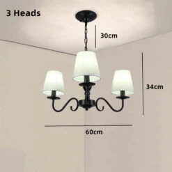 Lustre En Fer Noir Avec Abat-jour Pour Intérieur élégant -Lumeers Boutique Sc72e362876cc4587b8a0b8532a5391deQ