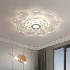 Plafonnier Led Moderne En Forme De Fleur Décoratif Pour La Maison