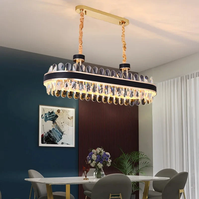 Lustre Moderne En Cristaux éclairage Rond à Led 8 Lustre Moderne En Cristaux éclairage Rond à Led – Image 6