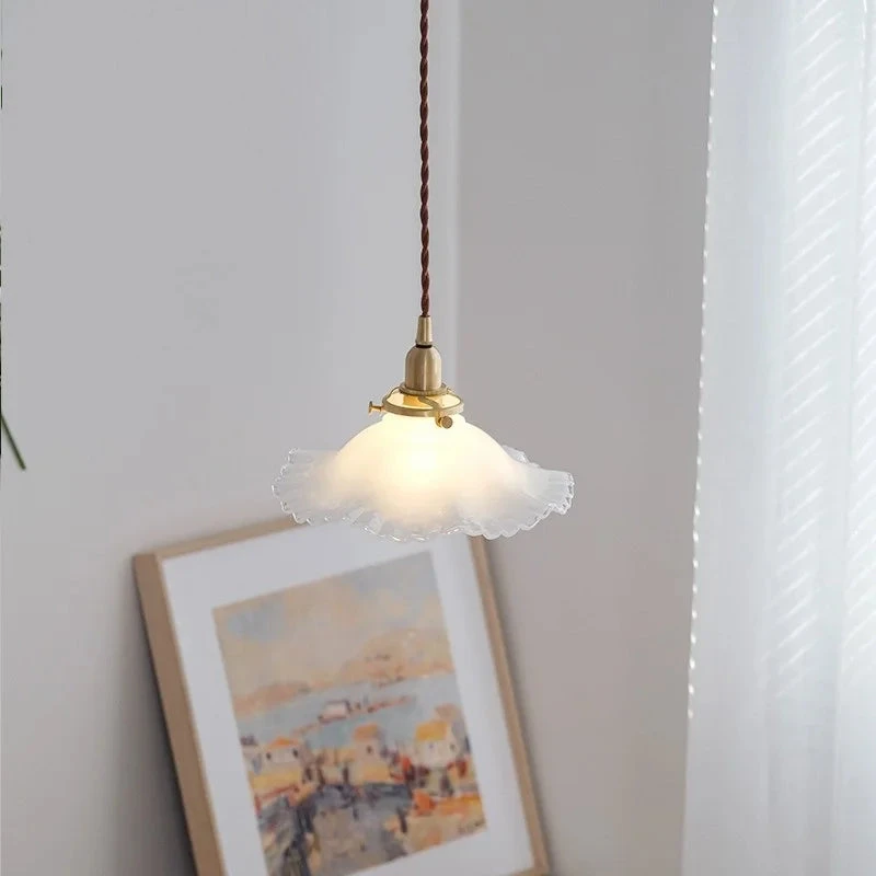 Suspension En Verre Et Laiton Design Nordique Vintage Décorative 6 Suspension En Verre Et Laiton Design Nordique Vintage Décorative – Image 4