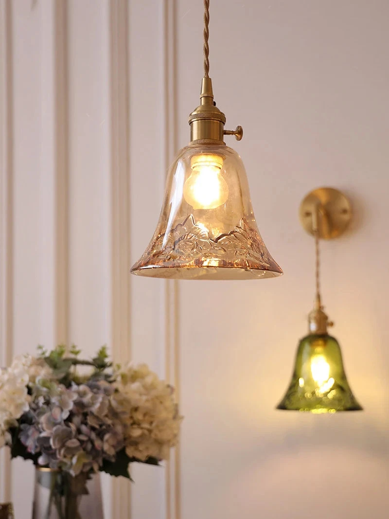 Applique Murale Vintage En Verre Avec Douille En Laiton 5 Applique Murale Vintage En Verre Avec Douille En Laiton – Image 3