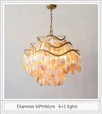 Lustres Led Postmodernes En Coquillage Capiz Pour Décoration Intérieure 10 Lustres Led Postmodernes En Coquillage Capiz Pour Décoration Intérieure – Image 8