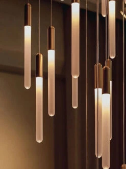 Lustre Led Minimaliste Moderne Pour Villa Restaurant Escalier