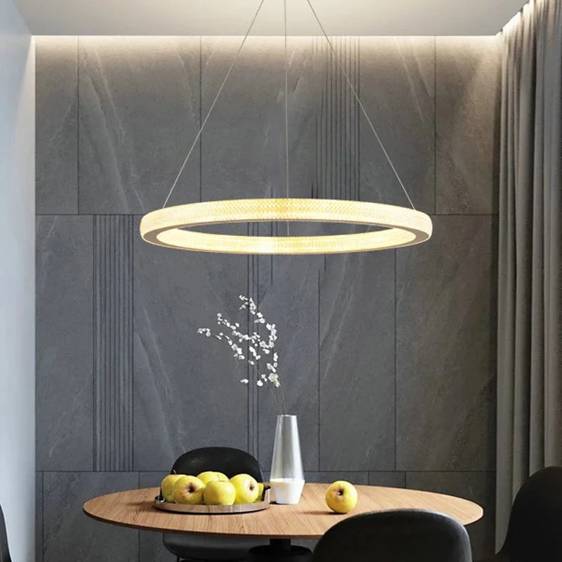 Lustre En Cristal Moderne Avec Anneau à Led Pour Décoration Intérieure 5 Lustre En Cristal Moderne Avec Anneau à Led Pour Décoration Intérieure – Image 3