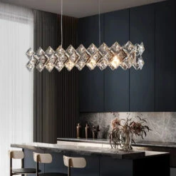 Lustre En Cristal Design Minimaliste Pour Un Intérieur élégant