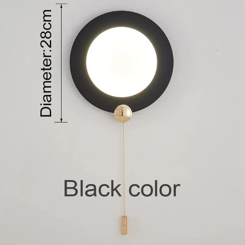 Applique Murale Ronde Créative Pour Chambre à Coucher 11 Applique Murale Ronde Créative Pour Chambre à Coucher – Image 9