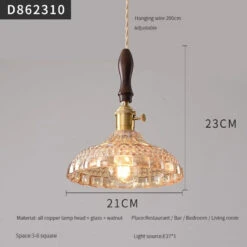 Suspension Moderne En Laiton Avec Abat-jour Rustique En Verre De Noyer -Lumeers Boutique Sd2490247ec4b456988bc5b9a0b649613h