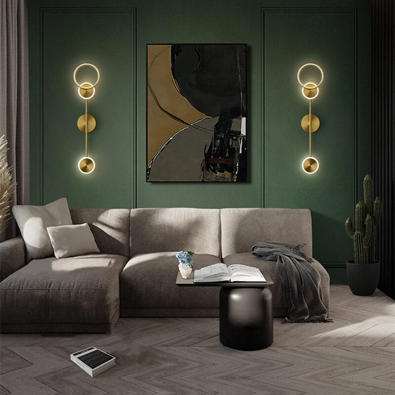 Applique Murale Moderne LED Circulaire En Métal Doré Sicily 4 Applique Murale Moderne LED Circulaire En Métal Doré Sicily – Image 2