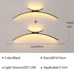 Applique Murale Arc De Cercle Design Minimaliste à LED 31 Applique Murale Arc De Cercle Design Minimaliste à LED -Lumeers Boutique Sd42d1b9c45564c3a90cd08a4a7dc9264J