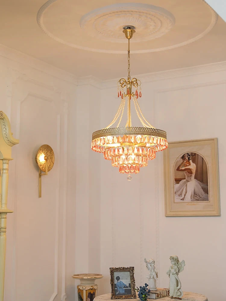 Lustre à LED En Cristal Forme Goutte D'eau Pour Intérieur Moderne 3 Lustre à LED En Cristal Forme Goutte D'eau Pour Intérieur Moderne