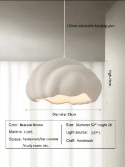 Suspension Nordique Minimaliste Créatif Nuage Wabi Sabi Crème Style Led Lustre Restaurant Bar Décor à La Maison Lampe Salle à Manger Lumières 21 Suspension Nordique Minimaliste Créatif Nuage Wabi Sabi Crème Style Led Lustre Restaurant Bar Décor à La Maison Lampe Salle à Manger Lumières -Lumeers Boutique Sda01c07b0aaa44a3a2d50b1457889f9dN