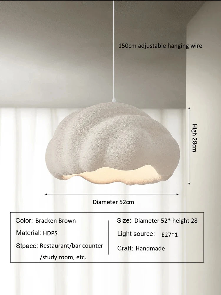 Suspension Nordique Minimaliste Créatif Nuage Wabi Sabi Crème Style Led Lustre Restaurant Bar Décor à La Maison Lampe Salle à Manger Lumières 11 Suspension Nordique Minimaliste Créatif Nuage Wabi Sabi Crème Style Led Lustre Restaurant Bar Décor à La Maison Lampe Salle à Manger Lumières – Image 9
