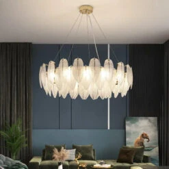 Feather Glass Led Chandelier Pendant Lights Suspension Hanging Lamp For Living Room Bedroom 15 Feather Glass Led Chandelier Pendant Lights Suspension Hanging Lamp For Living Room Bedroom -Lumeers Boutique Sdc8195c7ccbb43adace6959db3060ab79