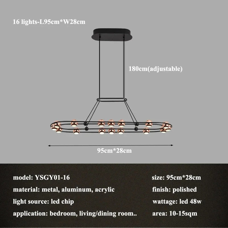 Lustre LED Circulaire Moderne Design Nordique Pour Intérieur élégant 11 Lustre LED Circulaire Moderne Design Nordique Pour Intérieur élégant – Image 9