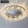 Plafonnier Moderne En Métal Design Cristal Décoratif Pour Intérieur