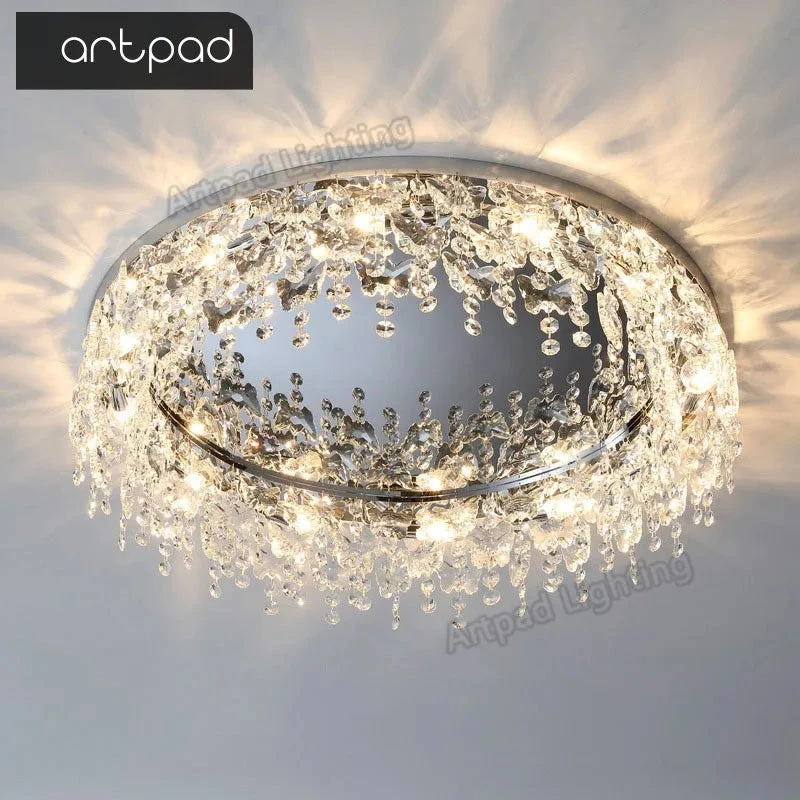 Plafonnier Moderne En Métal Design Cristal Décoratif Pour Intérieur 3 Plafonnier Moderne En Métal Design Cristal Décoratif Pour Intérieur