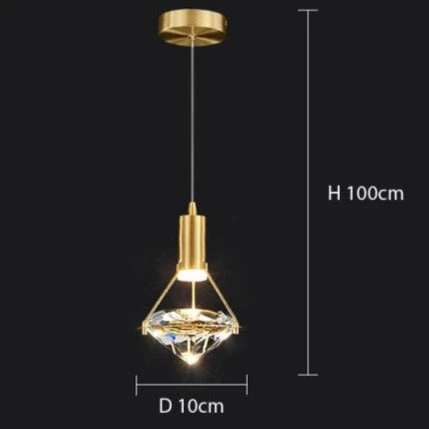 Suspension Design LED Luxury En Forme De Diamant Savia 9 Suspension Design LED Luxury En Forme De Diamant Savia – Image 7