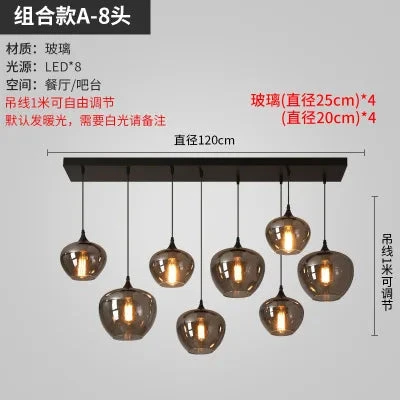 Lustre Nordique En Verre Pour éclairage Moderne De Restaurant Et Café 20 Lustre Nordique En Verre Pour éclairage Moderne De Restaurant Et Café – Image 18