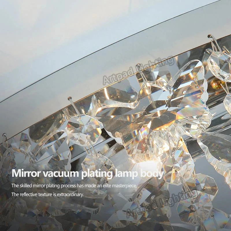 Plafonnier Moderne En Métal Design Cristal Décoratif Pour Intérieur 6 Plafonnier Moderne En Métal Design Cristal Décoratif Pour Intérieur – Image 4