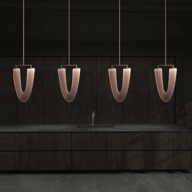 Lustre Art Déco Led Dimmable En Aluminium Doré Design élégant Moderne 4 Lustre Art Déco Led Dimmable En Aluminium Doré Design élégant Moderne – Image 2