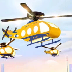 Plafonnier Hélicoptère Créatif Pour Chambre D'enfant Et Adolescent